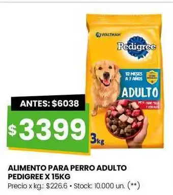 Changomas Alimento para perro adulto pedigree oferta