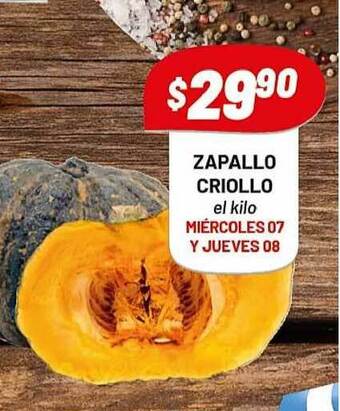 Almacor Zapallo Criollo oferta
