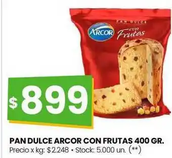 Changomas Pan dulce arcor con frutas oferta