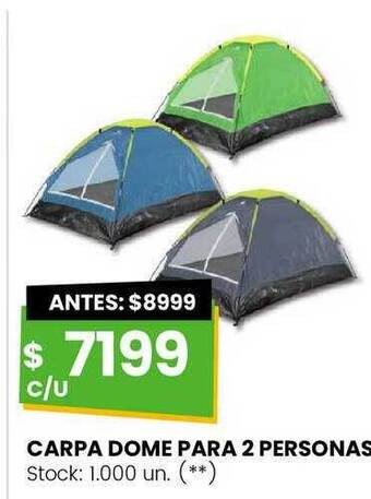 Changomas Carpa dome para 2 personas oferta