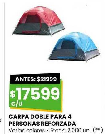 Changomas Carpa doble para 4 personas reforzada oferta