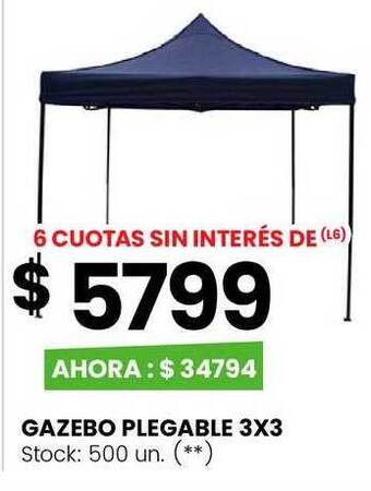 Changomas Gazebo plegable 3x3 oferta