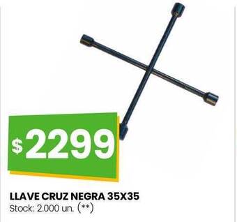 Changomas Llave cruz negra 35x35 oferta
