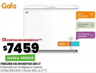 Changomas Freezer ho inverter 218lt oferta