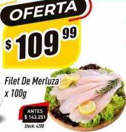 Supermercados Comodin Filet de merluza oferta