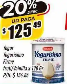 Supermercados Comodin Yogur yogurisimo firme fruti vainilla oferta