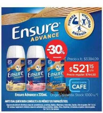 Farmacity Ensure advance oferta