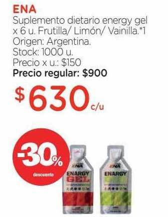 Farmacity Ena suplemento dietario energy gel -30% descuento oferta