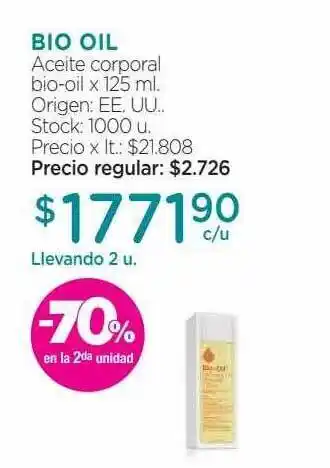 Farmacity Bio oil aceite corporal bio-oil -70% en la 2da unidad oferta