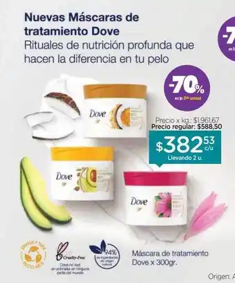 Farmacity Máscara de tratamento dove oferta
