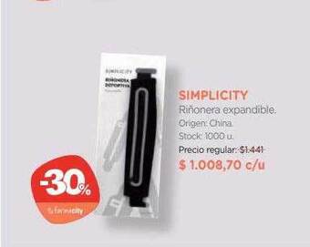 Farmacity Simplicity riñonera expandible oferta