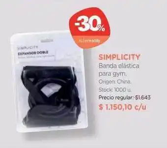 Farmacity Simplicity banda elástica para gym oferta