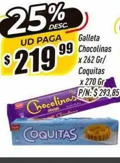 Supermercados Comodin Galleta chocolinas coquitas oferta