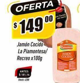 Supermercados Comodin Jamón cocido la piamontesa recreo oferta