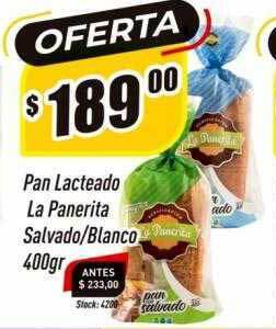 Supermercados Comodin Pan lacteado la panerita salvado blanco oferta