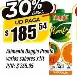 Supermercados Comodin Alimento baggio pronto varios sabores oferta