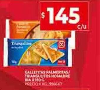 Supermercados DIA Galletitas palmeritas triangulitos hojaldre dia oferta