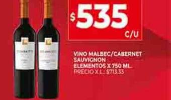 Supermercados DIA Vino malbec cabernet sauvignon elementos oferta