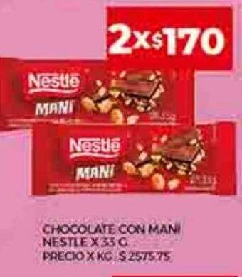 Supermercados DIA Chocolate con mani nestle oferta