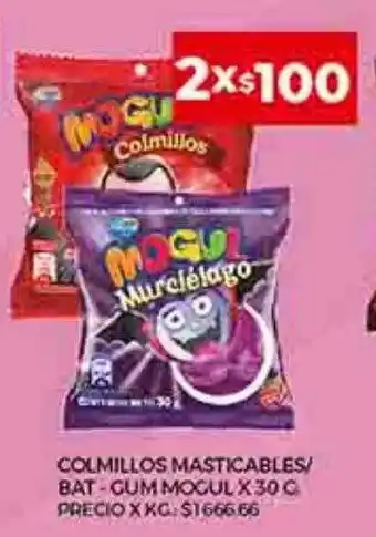 Supermercados DIA Colmillos masticables bat - gum mogul oferta
