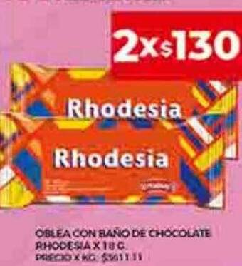 Supermercados DIA Oblea con baño de chocolate rhodesia oferta
