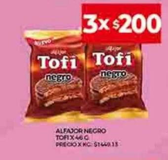 Supermercados DIA Alfajor negro tofi oferta