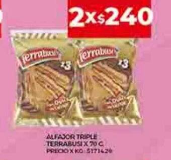 Supermercados DIA Alfajor triple terrabusi oferta