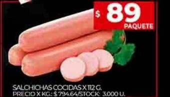 Supermercados DIA Salchichas cocidas oferta