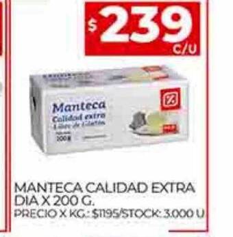 Supermercados DIA Manteca calidad extra dia oferta