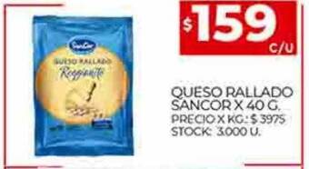 Supermercados DIA Queso rallado sancor oferta