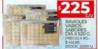 Supermercados DIA Ravioles varios sabores dia oferta