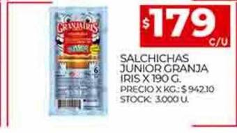 Supermercados DIA Salchichas junior granja iris oferta