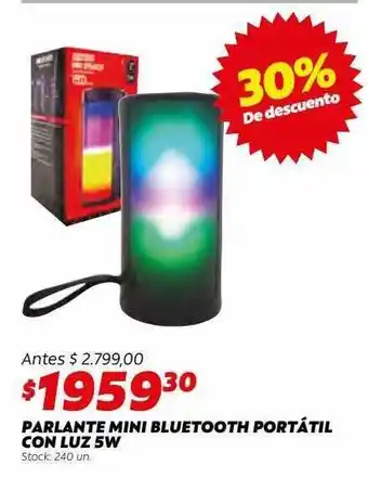 Ferniplast Parlante mini bluetooth portátil con luz 5w oferta