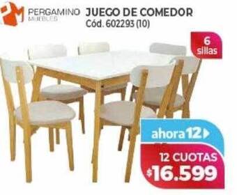 Naldo Lombardi Juego de comedor pergamino oferta