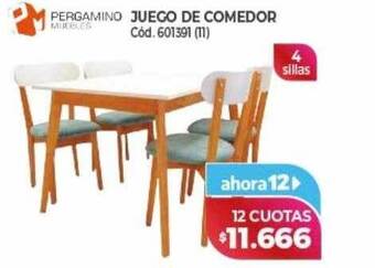 Naldo Lombardi Juego de comedor pergamino oferta