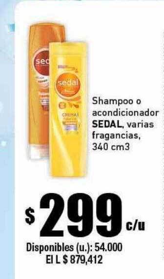 Cooperativa Obrera Shampoo o acondicionador sedal varias fragancias oferta