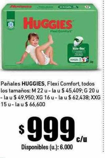 Cooperativa Obrera Pañales huggies flexi comfort oferta
