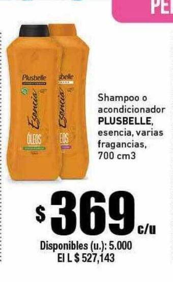 Cooperativa Obrera Shampoo o acondicionador plusbelle oferta