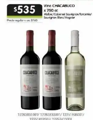 Jumbo Vino chacabuco 750ml oferta