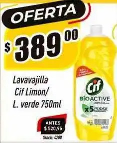 Supermercados Comodin Lavavajilla cif limon-l. verde oferta