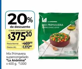 La Anonima Mix primavera supercongelado oferta