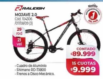 Naldo Lombardi Raleigh mojave 2.0 oferta
