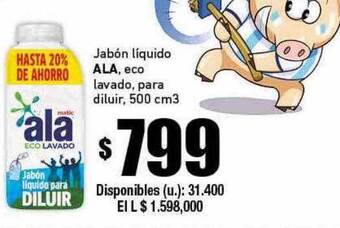 Cooperativa Obrera Jabón liquido ala eco lavado para diluir oferta