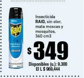 Cooperativa Obrera Insecticida raid sin olor mata moscas y mosquitos oferta