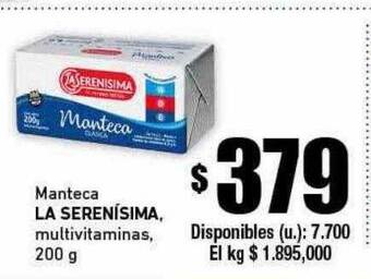 Cooperativa Obrera Manteca la serenisima multivitaminas oferta