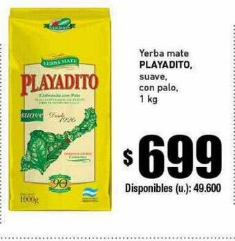 Cooperativa Obrera Yerba mate playadito suave con palo oferta