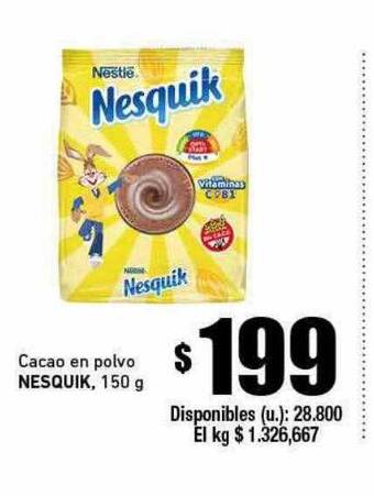 Cooperativa Obrera Cacao en polvo nesquik oferta