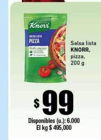 Cooperativa Obrera Salsa lista knorr pizza oferta