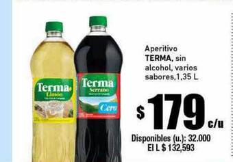 Cooperativa Obrera Aperitivo terma sin alcohol varios sabores oferta