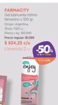 Farmacity Farmacity gel lubricante intimo femenino oferta